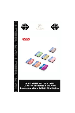 Delux Serisi Xo 16gb Class 10 Micro Sd Hafıza Kartı Veri Depolama Video Belleği Mini Bellek