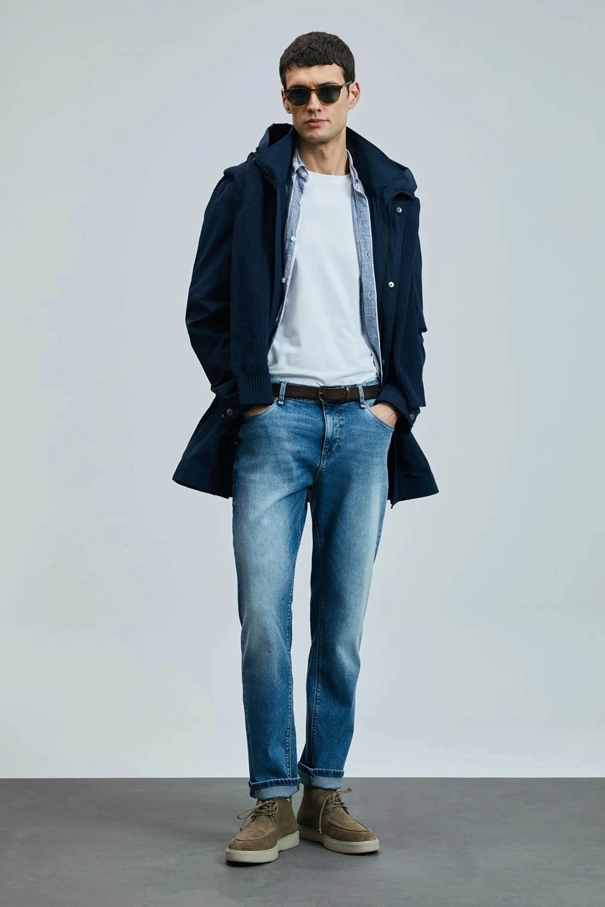 Lufian Alesso Smart Mavi Erkek Jean Pantolon 111200188 Mavi