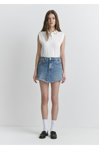 Mavi - Tiera Classic Denim Puslu Indigo Mavi Jean Etek 1310654-89730 Mavi