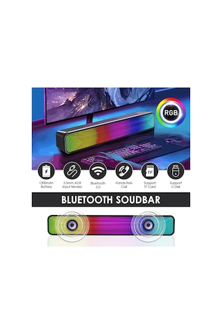 Arion E-3562 RGB Işık Efektli Bluetooth Stereo Soundbar