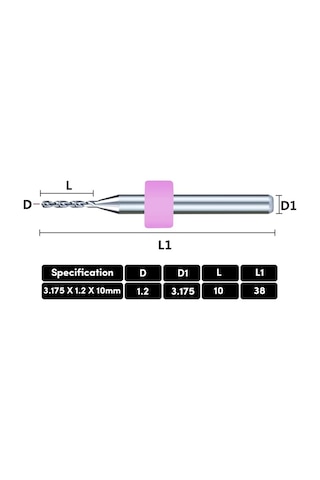 10 Adet 1.2mm Tungsten Karbür Delme Pcb Matkap Ucu