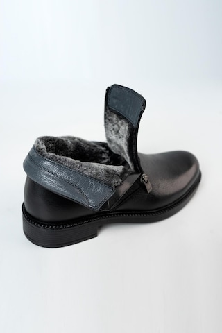Smart Içi Kürklü Eva Taban Çift Fermuarlı Hakiki Deri Erkek Bot