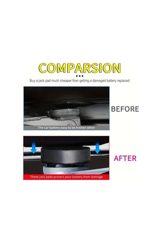 Honeybeeshop 4 Adet Tesla Model 3 Y S X Highland 2024 2023 2022 Siyah Kauçuk Pabuçlar Şasi Kaldırma Standları Adaptör Kutusu İçin Kriko Pabuçları