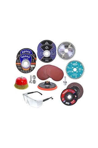 55 Parça Spiral Taşlama Cırt Zımpara Inox Metal Kesici Flap Disk N11.2075
