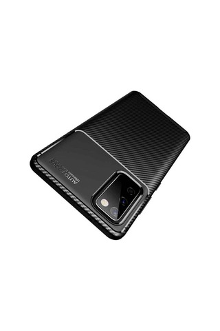 Samsung Galaxy Uyumlu S20 Karbon Desenli Negro Silikon Kılıf