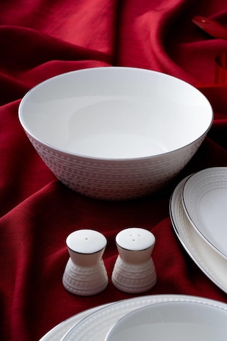 Acar Rienna Silver 6 Kişilik 29 Parça Yemek Takımı Beyaz
