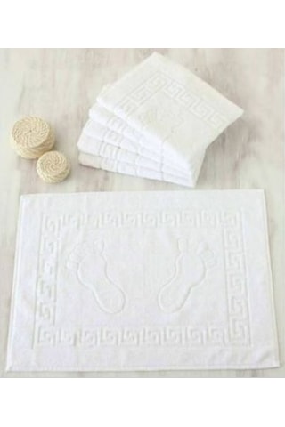 Beyaz Ayak Havlusu 10 Adet Pamuk 200 Gram Beyaz