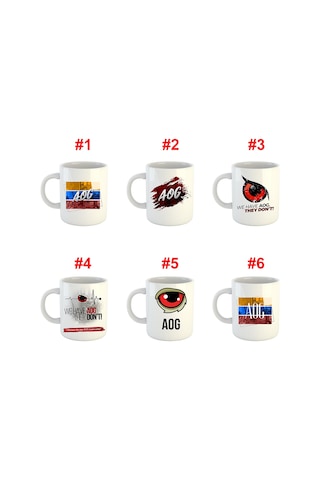 Aog Logo Baskılı Porselen Kupa Bardak 2