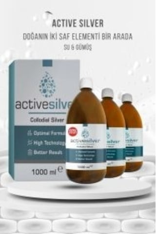 Activesilver 150 Ppm Kolloidal Gümüş Suyu 3 x 1 L