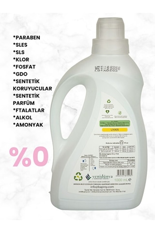 Baproy Bitkisel Çamaşır Deterjanı 1 Litre + Bitkisel Çamaşır Yumuşatıcısı Doğal Lavanta Yağlı 1 Litre 2 L