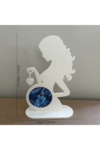 Willowhaven Beyaz Renkli İlk Ultrason Fotoğraf Çerçevesi Kalp Şekilli Hafif Ve Dayanıklı Anı Ürünü