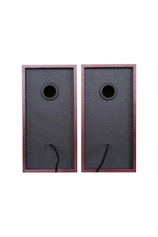 Lecoo, Ds105 6w Ahşap Gövdeli Masaüstü Stereo Hoparlör - Usb + 3.5mm Jack Girişli Pc Hoparlörü