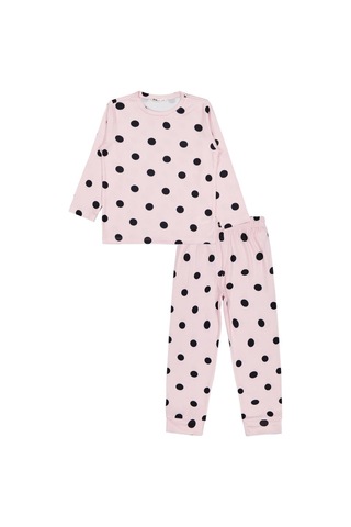 Civil Girls Puanlı 10-13 Yaş Pijama Takımı - Pudra
