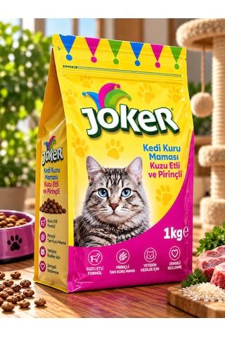 Joker Kedi Maması Kuzu Etli Ve Pirinçli
