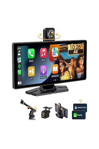 Çift Lens Güvenlik Kameralı Apple Ve Android Carplay