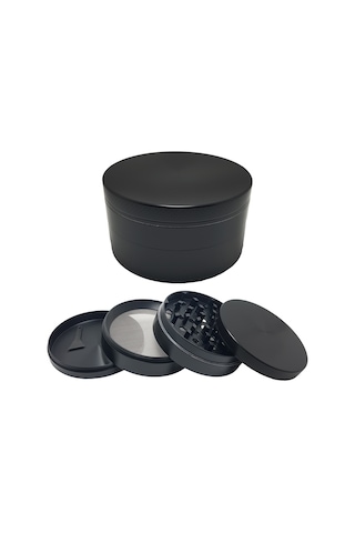 Siyah 75 MM 4 Katlı Grinder Herbal Öğütücüsü Parçalayıcı  Rb82sy