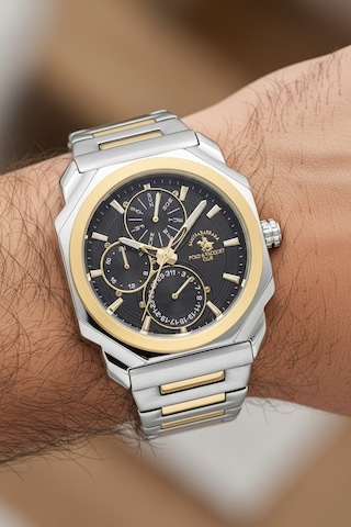 Santa Barbara Polo & Racquet Club Gold-gümüş Çelik Kordon Erkek Kol Saati Gold - Gümüş