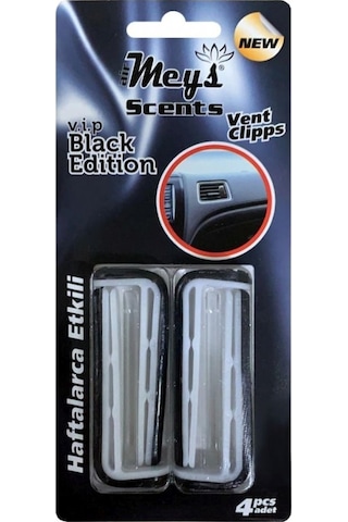 Meys Vent Clipps Havalandırma Koku Black Edition Siyah