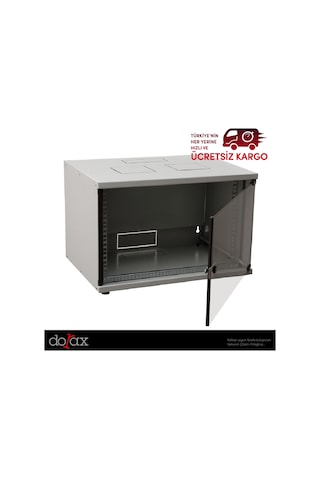 Dorax - 7U Soho Rack Kabinet - Duvar Tipi - Gri Renk - 500X400Mm