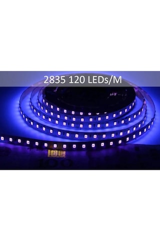 12 Volt 120 Ledli 2835 Smd Uv Silikonlu Dış Mekan 5 Metre Şerit Led