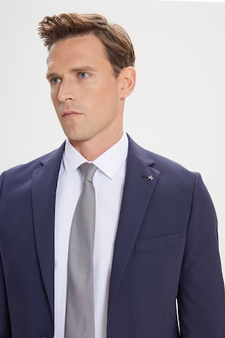 AC&Co / Altınyıldız Classics Erkek Lacivert Slim Fit Dar Kesim Mono Yaka Takım Elbise Lacivert