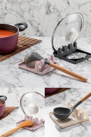 Kaşıklık Kepçelik Kapak Tutucu Düzenleyici Mutfak Tezgah Üstü Organizer Diğer