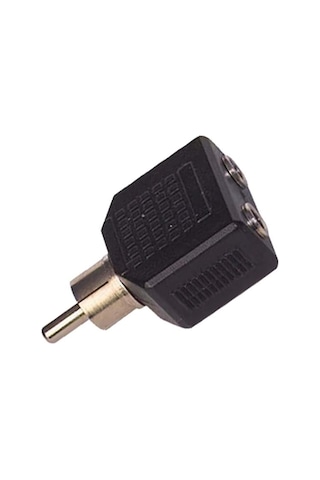 Rca Erkek - 3.5 Mm Stereo 2 Dişi Çevirici Jack