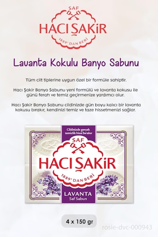 Colgate Misvak Özlü Diş Macunu 75 ML + Hacı Şakir Lavanta Kokulu Banyo Sabunu 4 x 150 G + Rosie