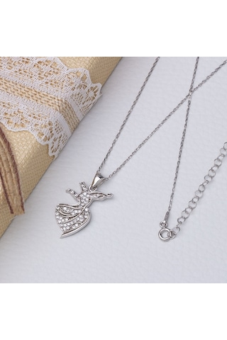 Semazen-mevlevi Model 925 Ayar Gümüş Kadın Kolye Gümüş