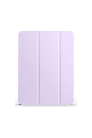 Apple Uyumlu iPad Pro 11 2025 M5 Mkst Smart Cover Kalem Bölmeli Standlı 1-1 Kılıf - Lila Tablet Kılıfı