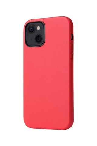 Apple Uyumlu iPhone 13 Wireless Şarj Destekli Ve Kadife Kaplamalı Premium Pu Deri Kapak Ryc/eyzi Kirmizi