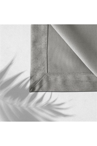 Kadife Dokulu Masa Örtüsü Açık Gri-22