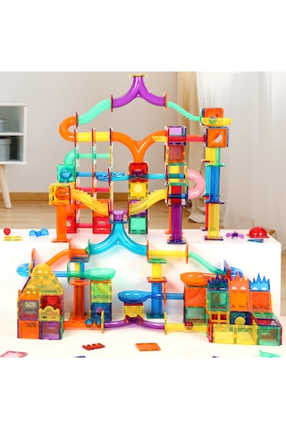 Marble Run 200 Parçalı Premium Manyetik Oyuncak/bloklar Seti 7 A