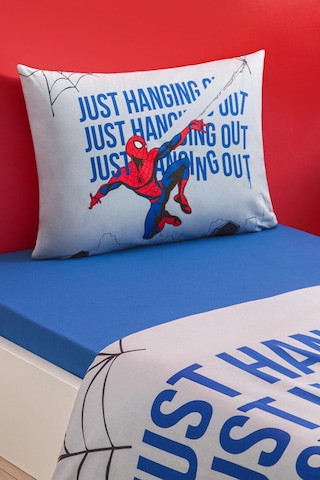 Özdilek Spiderman Blue Web Tek Kişilik Lisanslı Lastikli Çocuk Nevresim Takımı Gri