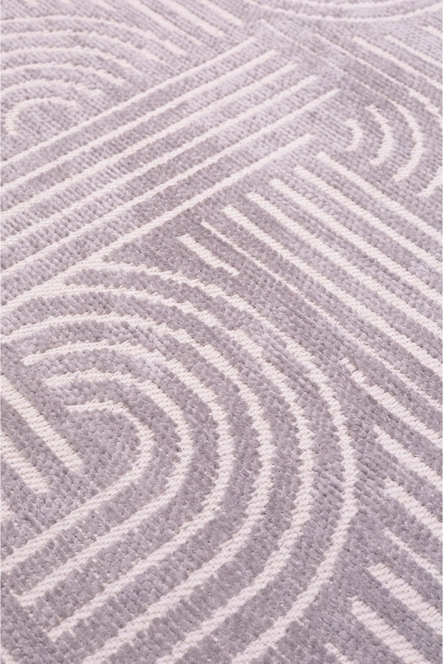 Melidia Halı Modern Desen Makinada Yıkanabilir Kaymaz Taban Salon Mutfak Koridor Şönil Kilim Gri Açık Gri  -  Gri