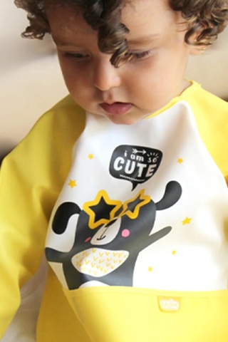 Babyjem Poli Muşamba Kollu Mama Önlüğü Sarı Outlet
