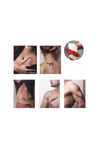 Silah Modelleri Dövme Şablonu Kına Deseni