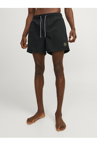 Jack & Jones Erkek Logo Detaylı Deniz Şortu - Fiji - 12225961 - 1 Black