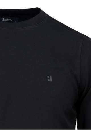 Hatemoğlu Siyah Regular Fit Bisiklet Yaka Sweatshirt