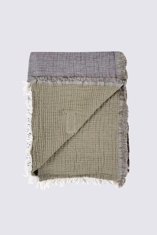 Ecocotton Muna Yeşil/antrasit Çift Kişilik %100 Organik Pamuk Inject Yatak Örtüsü Antrasit - Yeşil