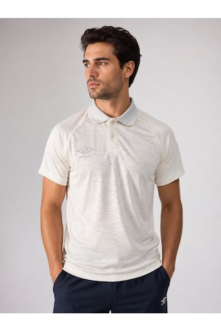 Umbro Vectör Kamp Erkek Ekru Polyester Polo Yaka Spor Tişört Tf0614