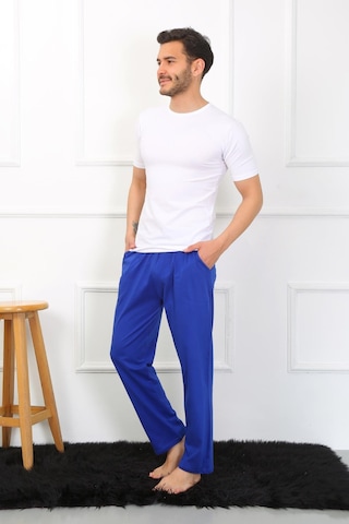 Akbeniz Erkek Pamuk Saks Tek Alt Pijama 27495 Saks Saks Mavi