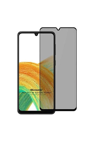 A33 5g Privacy 5d Gizlilik Filtreli Cam Ekran Koruyucu Siyah