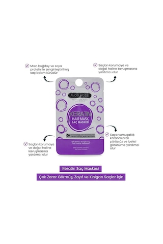 Keratin Saç Maskesi 25 Ml 24 Adet - Yıpranmış Saçlar İçin - Mrfs