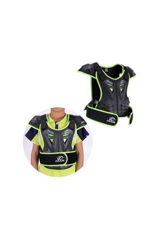 Homyl Çocuk Vücut Zırhlı Motokros Off Road Yelek Yeşil-xl Yeşil Xl Yeşil