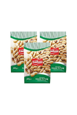 Tadım Kabuklu Yer Fıstığı 500 Gr X 3 Adet 500 G