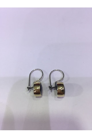 Okyanus Sedefi Taşı Gümüş Küpe 925 Ayar Doğal Taş