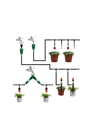 Ebitda Otomatik Bitki Sulama Kiti - 10m Serinletici Sis & Damla - Kullanışlı Ve Tasarruflu
