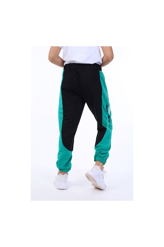 Toontoy Kids Toontoy Erkek Çocuk Baskılı Beli Paçası Lastikli Cepli Basic Jogger Eşofman Altı - Renk Bloklu & 2 İplik Yeşil
