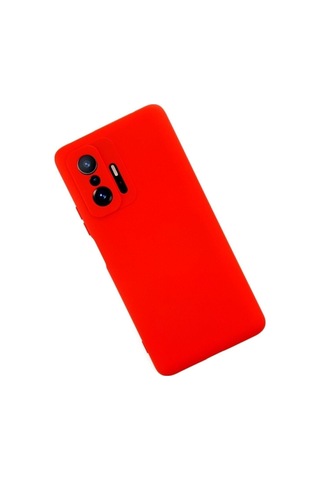 Xiaomi Mi 11t Pro Ile Uyumlu Kılıf Nano Içi Kadife Kırmızı Renk Kamera Korumalı Silikon Kapak Col169825-kırmızı